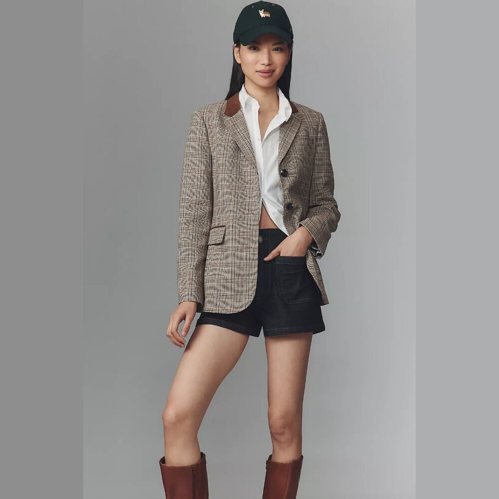 NEW rag & bone - Sizes 6, 8, 12 Women's Evia Plaid Blazer - Neutral Pattern